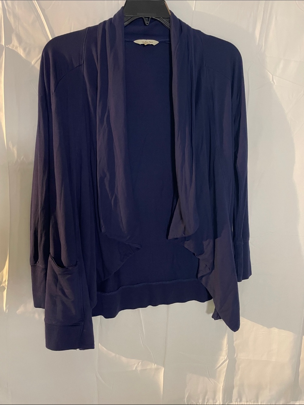 Matilda Jane that’s a wrap Navy Draped Open-Front Cardigan
